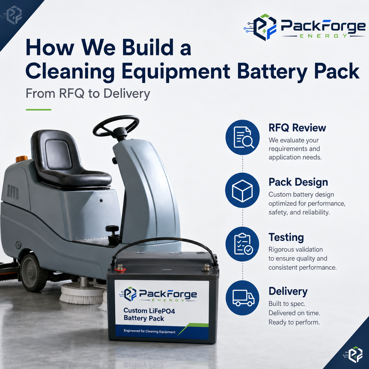 How We Build a Battery Pack for Cleaning Equipment: From RFQ to Delivery